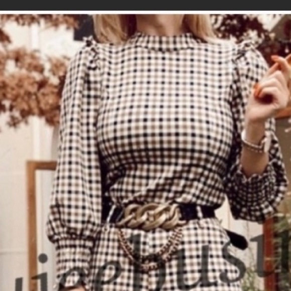 Zara Plaid Top - Picture 9 of 11